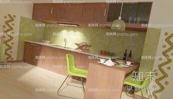 家居开放厨房413D模型下载【ID:52164504】