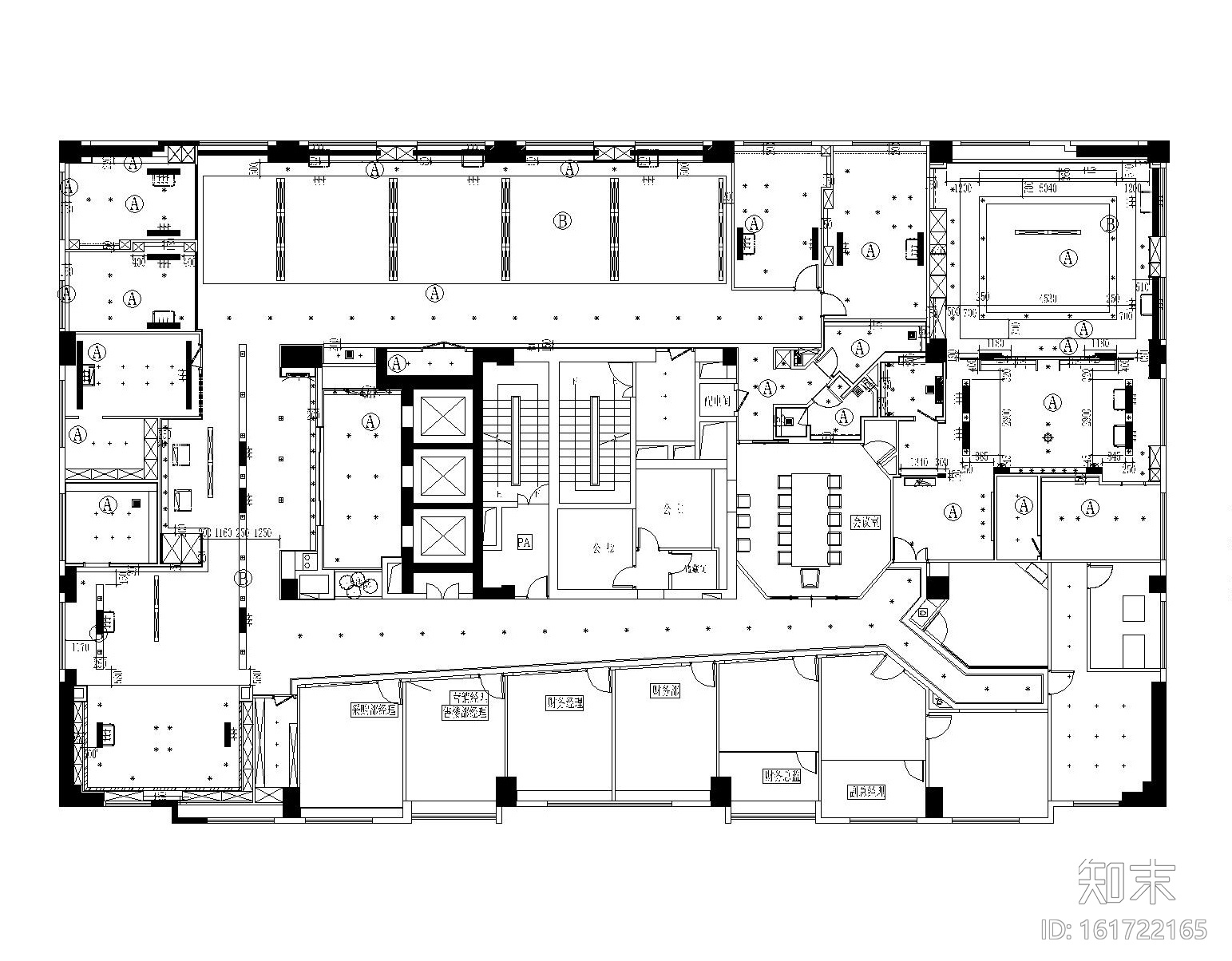 现代混搭风格凯隆地产办公室装修设计施工图+效果图cad施工图下载【ID:161722165】