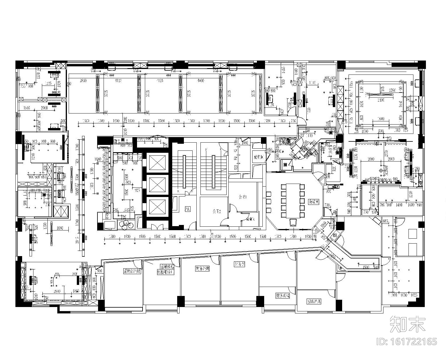 现代混搭风格凯隆地产办公室装修设计施工图+效果图cad施工图下载【ID:161722165】