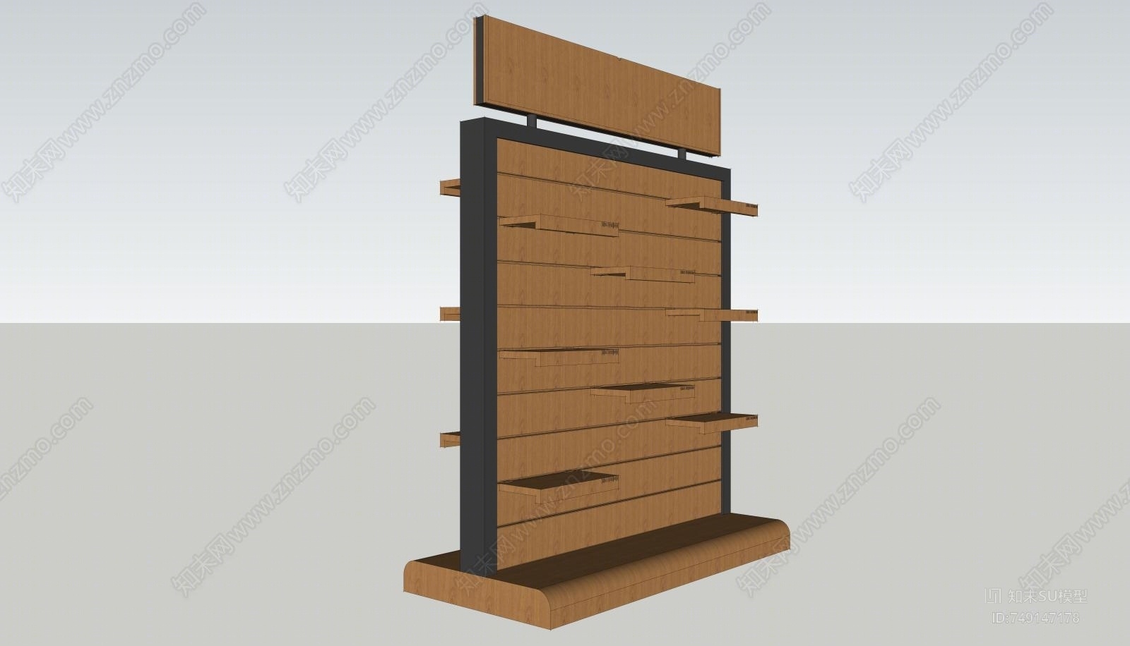 现代风格鞋子展示架SU模型下载【ID:749147178】