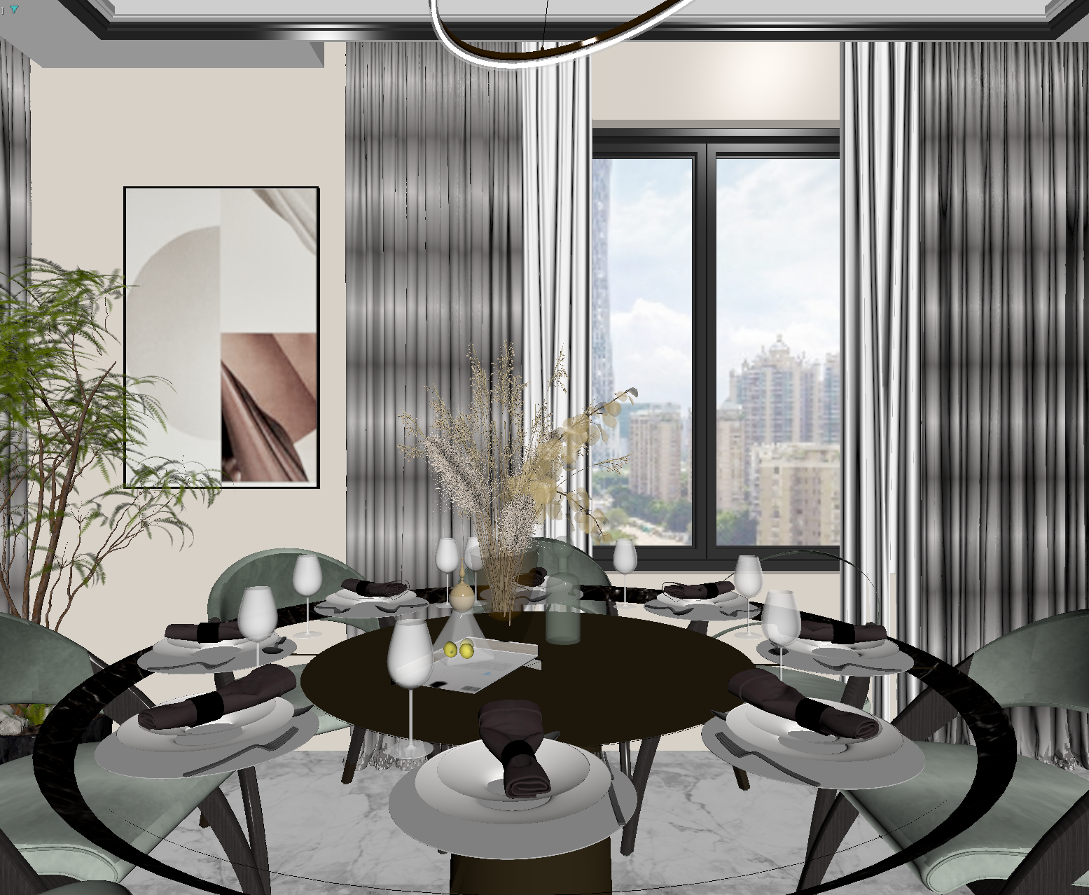 法式包厢3D模型下载【ID:1214360987】