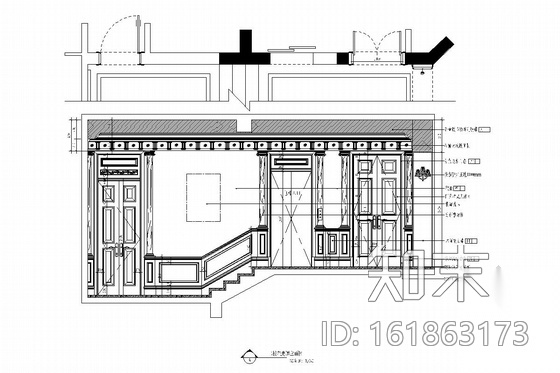 [上海]欧式风格三层别墅室内装修图（含效果图）cad施工图下载【ID:161863173】