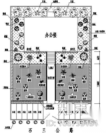 [四川]某办公楼环境植物配置设计施工图下载【ID:166793151】