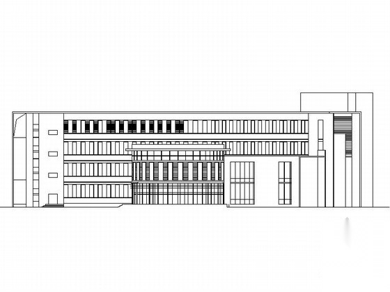 [江苏锡山]某四层图书馆建筑方案图cad施工图下载【ID:165611107】