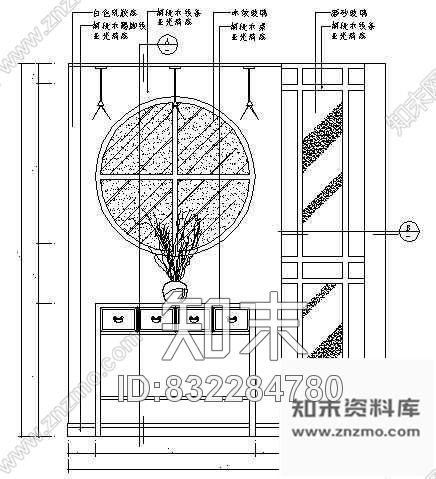 门厅立面图cad施工图下载【ID:832284780】