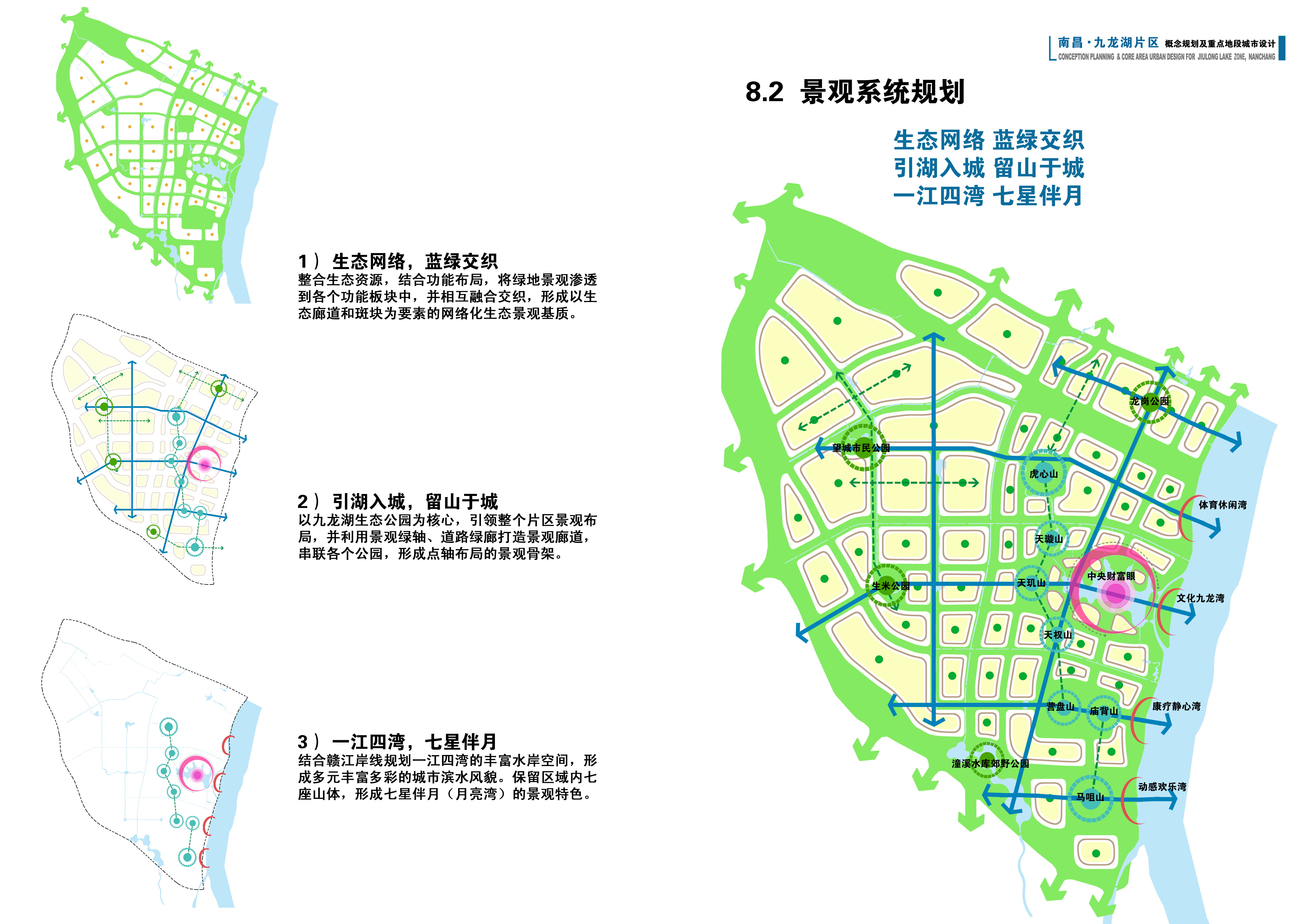 [江西]南昌九龙湖片区概念规划及重点地段城市设计方案文...cad施工图下载【ID:165156169】