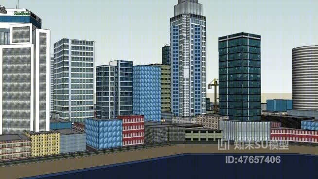 商业裙楼SU模型下载【ID:47657406】