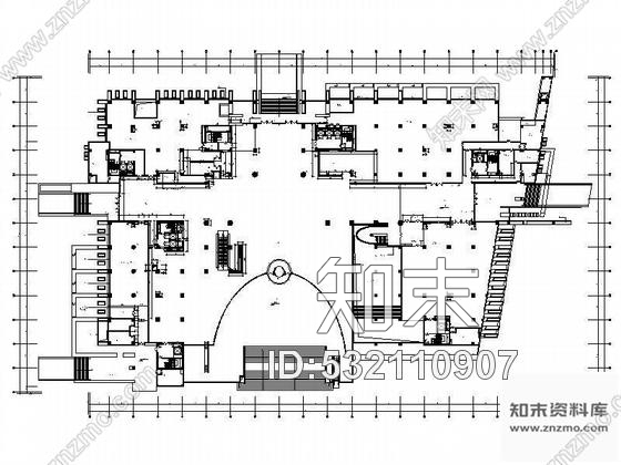 施工图南京某图书馆一层室内装饰图cad施工图下载【ID:532110907】