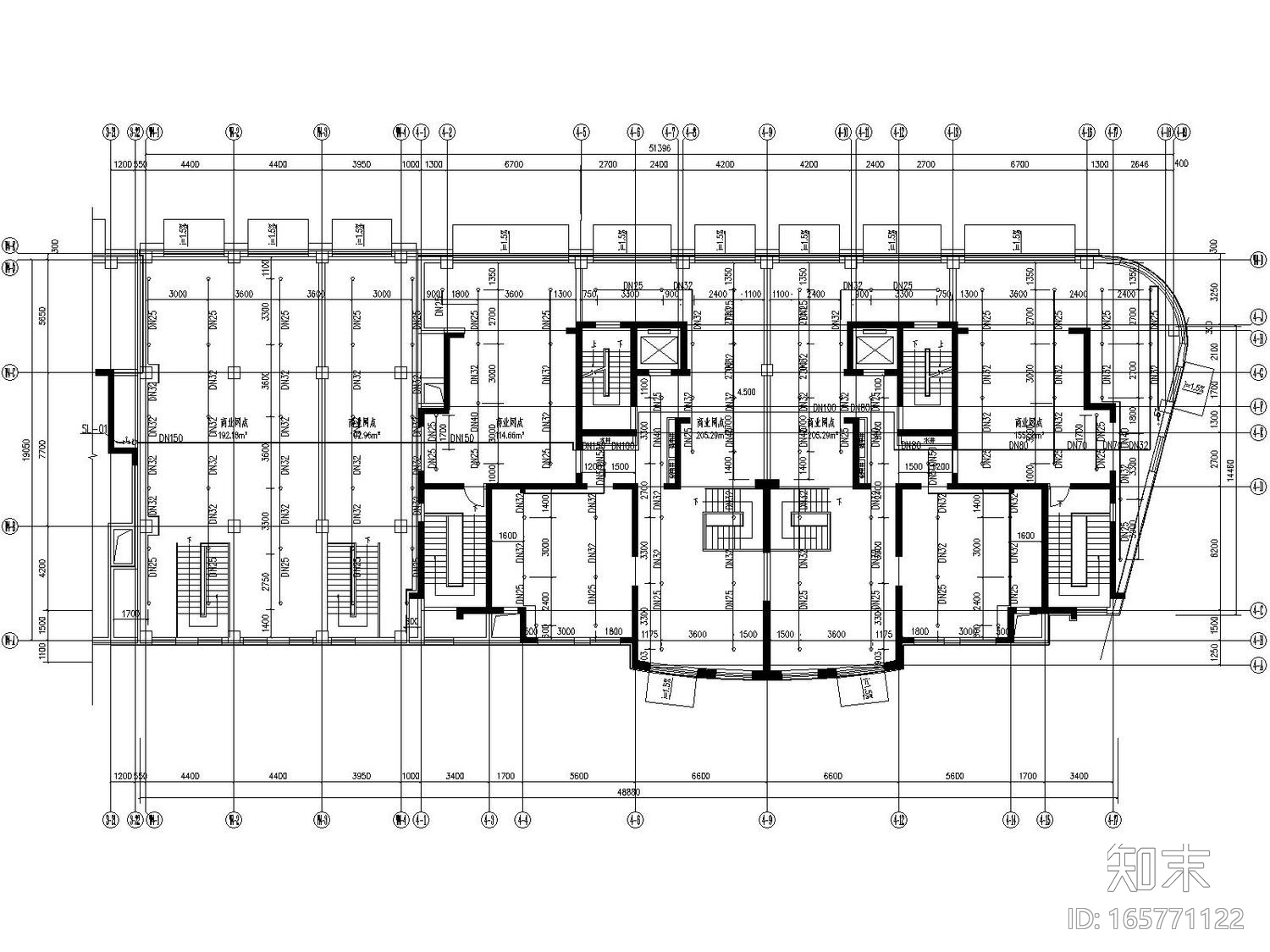 [营口]世贸中心商业综合体给排水消防全套施工图134张cad施工图下载【ID:165771122】