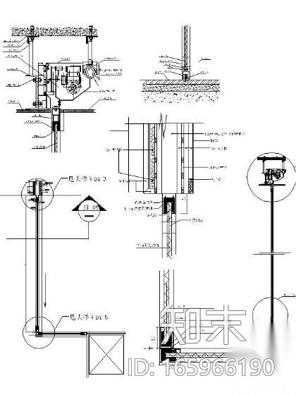 玻璃移门cad施工图下载【ID:165966190】