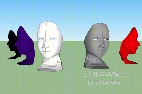 人物头像SU模型下载【ID:76640565】