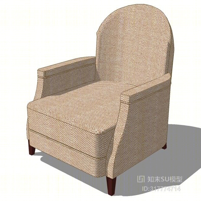单人沙发SU模型下载【ID:317774714】