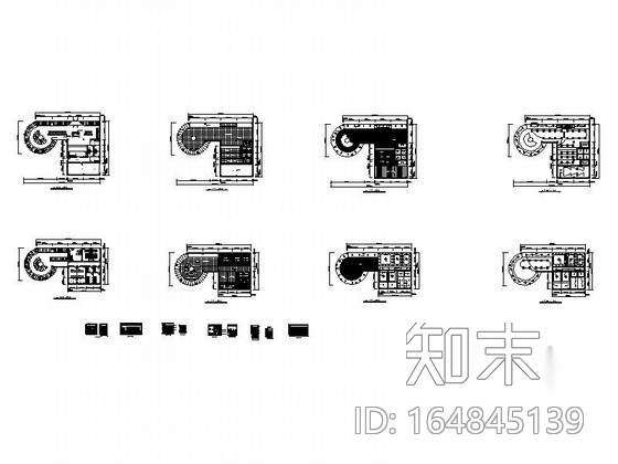 简洁快餐厅室内装修图cad施工图下载【ID:164845139】