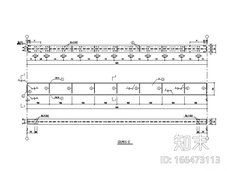吊车梁详图CADcad施工图下载【ID:166473113】