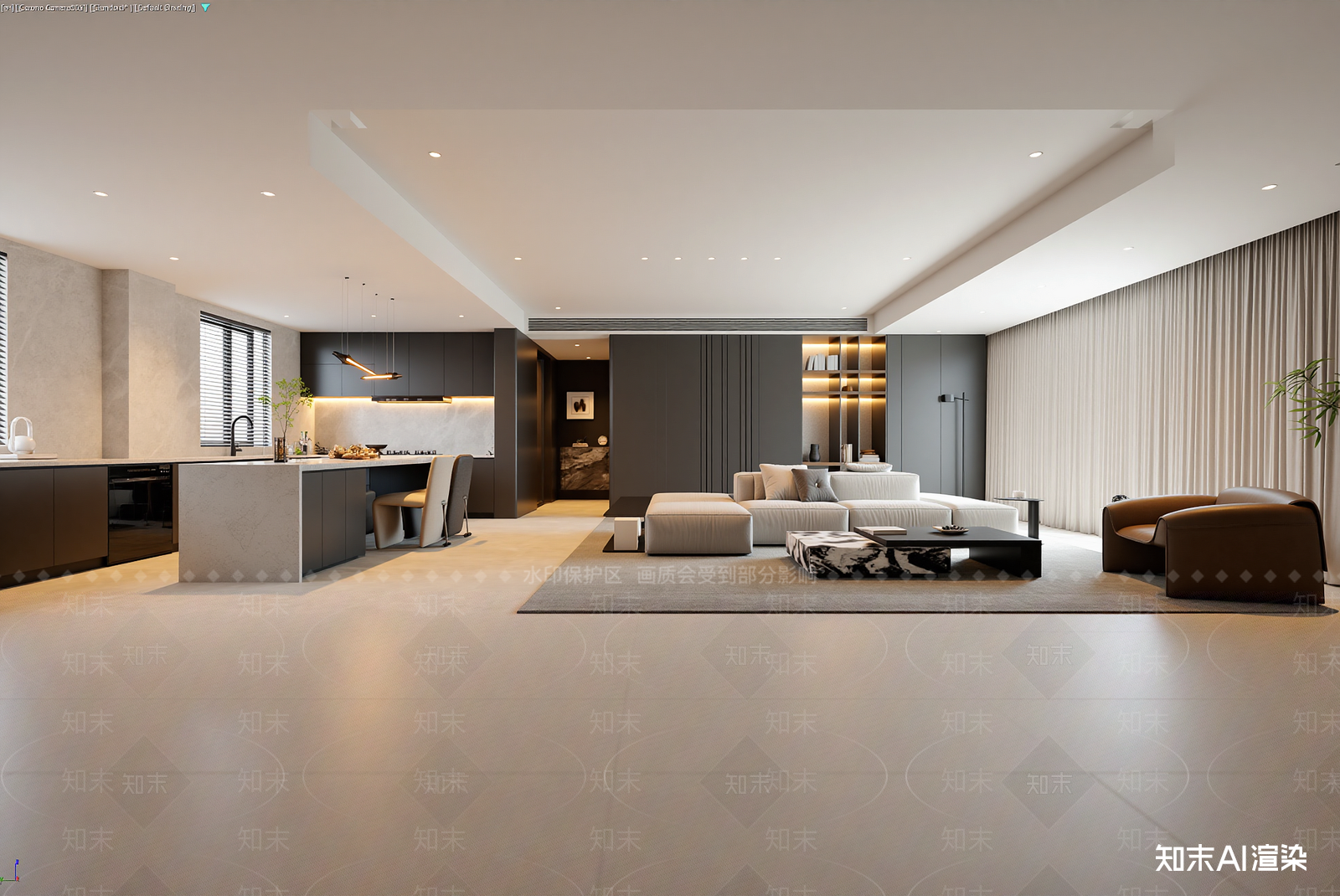 现代客餐厅3D模型下载【ID:1221518130】