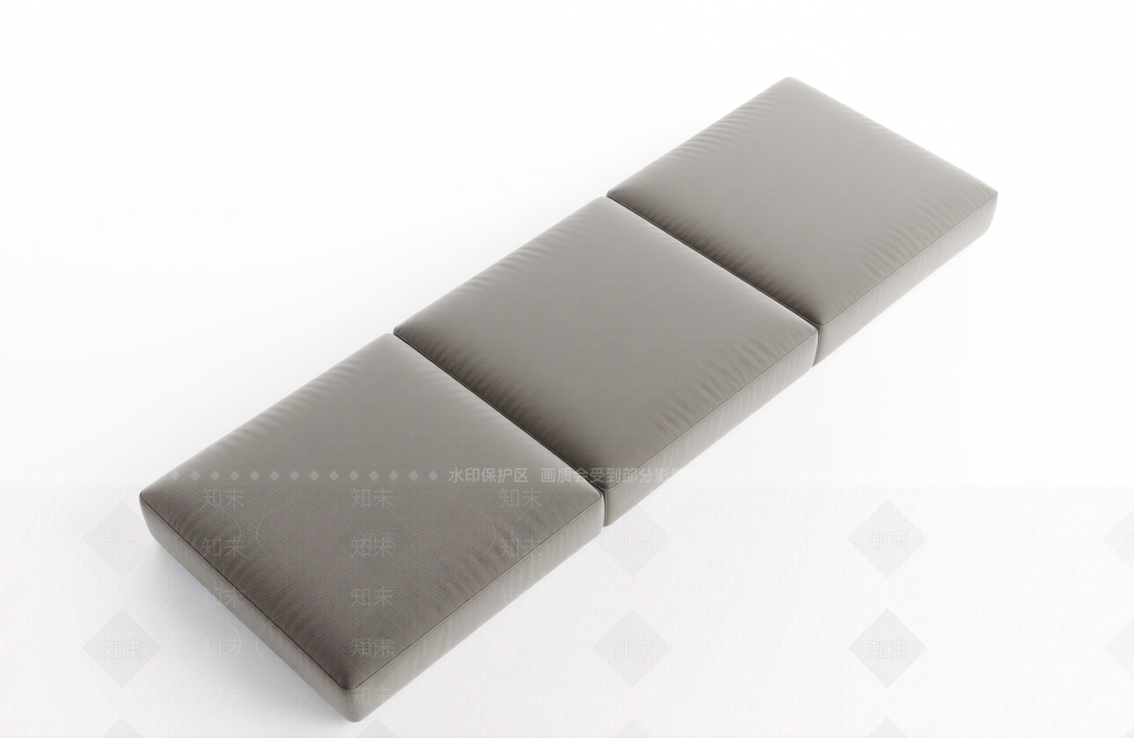 灰色皮革长垫3D模型下载【ID:1205546922】