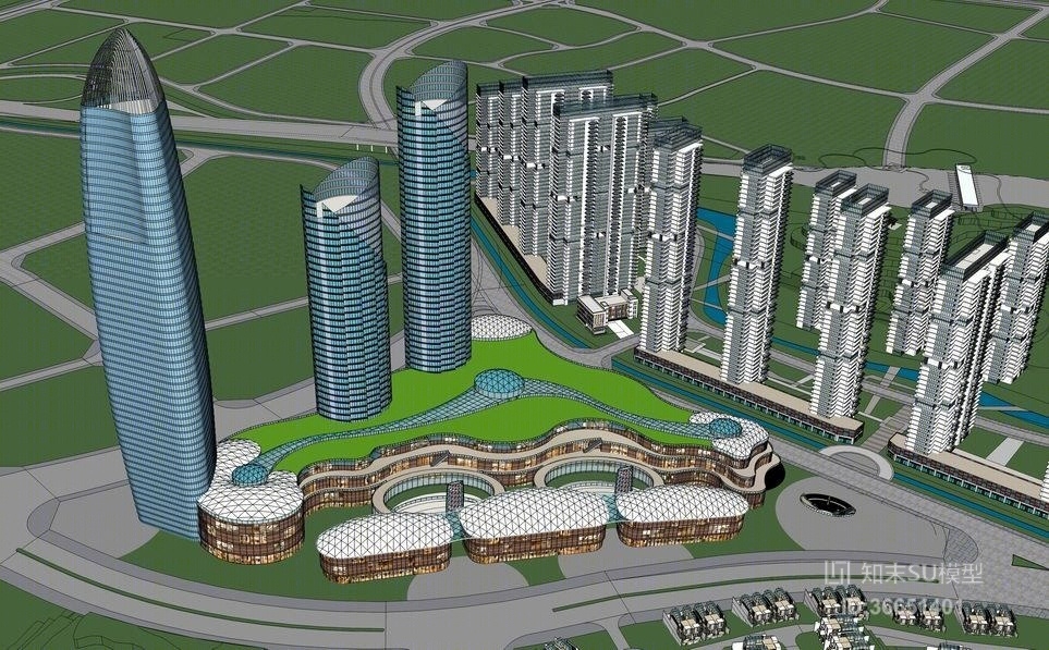 城市规划SU模型下载【ID:36651401】