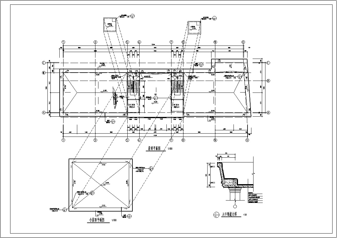 3套办公综合楼建筑设计施工图CADcad施工图下载【ID:167231185】