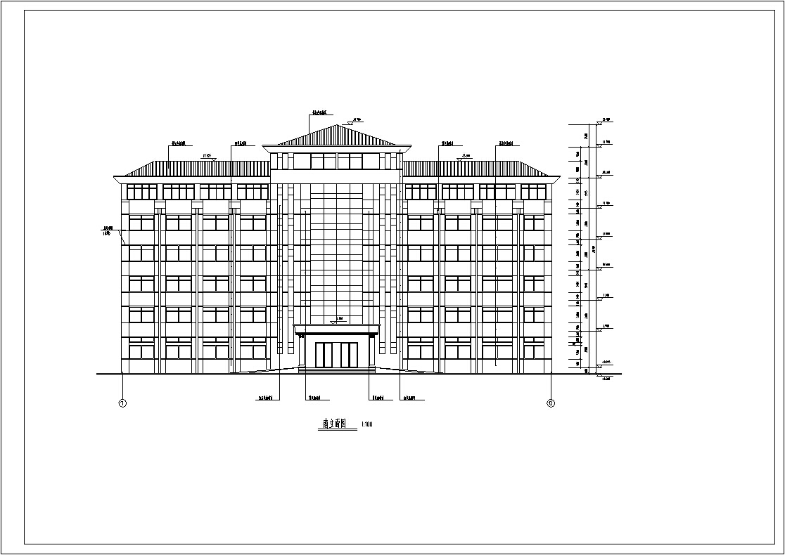 3套办公综合楼建筑设计施工图CADcad施工图下载【ID:151395156】