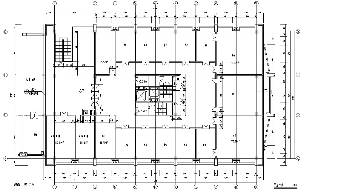 3套办公综合楼建筑设计施工图CADcad施工图下载【ID:167231185】