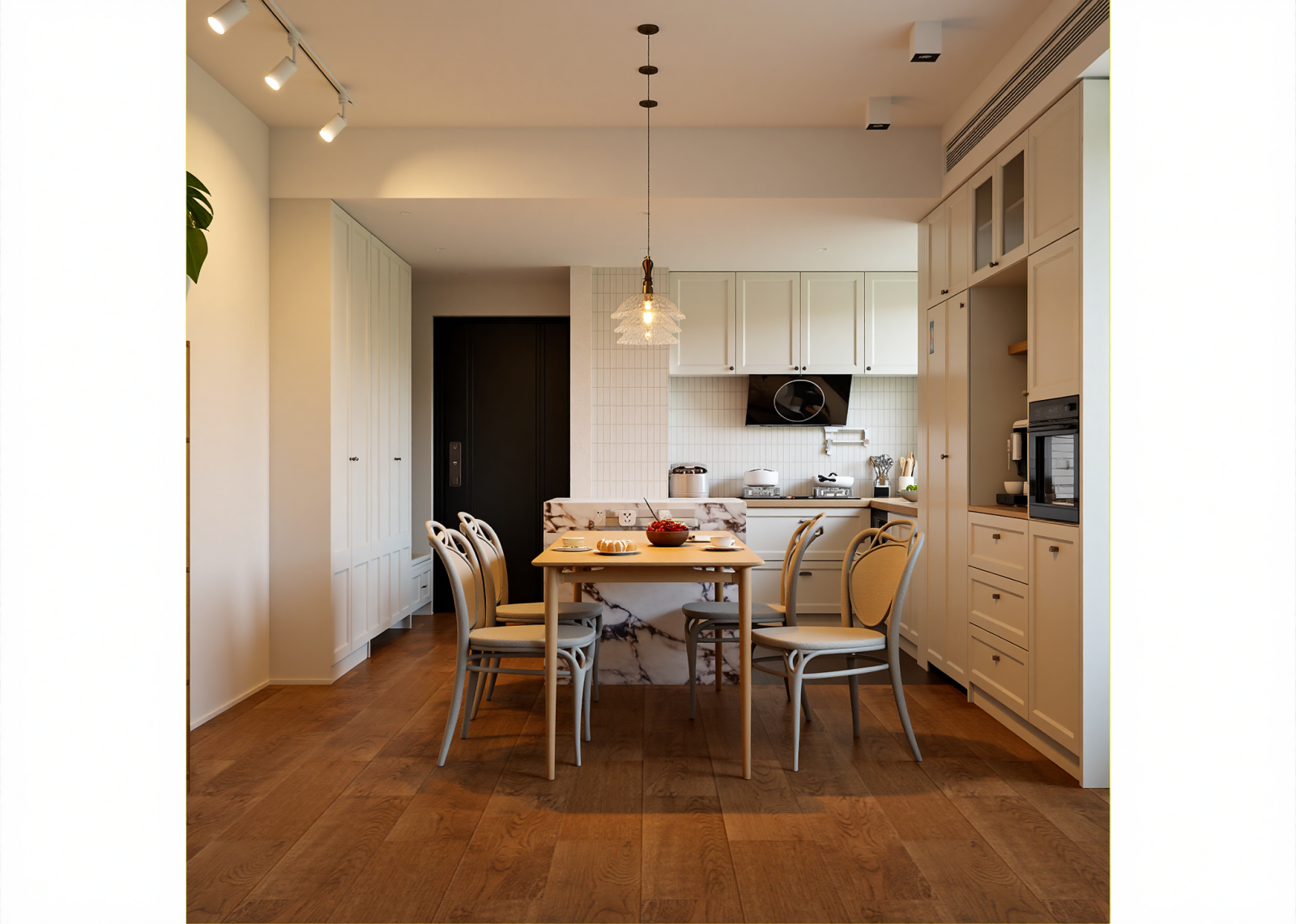 北欧开放式厨房3D模型下载【ID:1214789669】