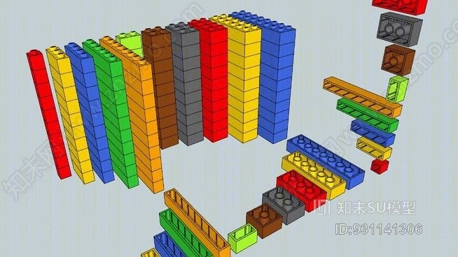 乐高砖基本收藏SU模型下载【ID:931141306】