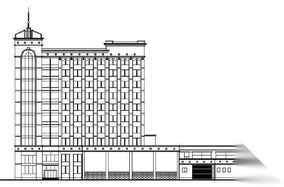 某十层银行办公楼建筑方案图cad施工图下载【ID:168114197】