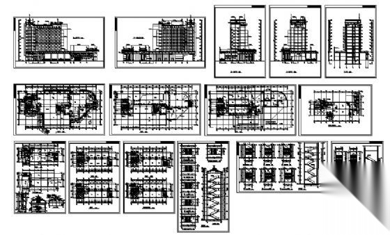 某十层银行办公楼建筑方案图cad施工图下载【ID:168114197】