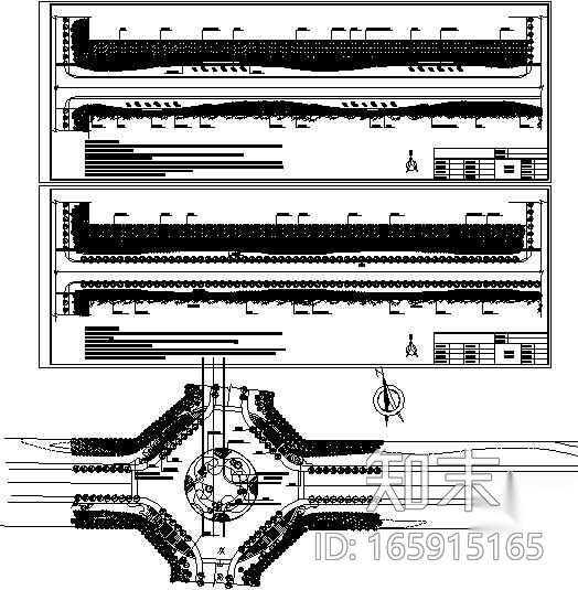 [山东]某道路绿化景观设计方案cad施工图下载【ID:165915165】