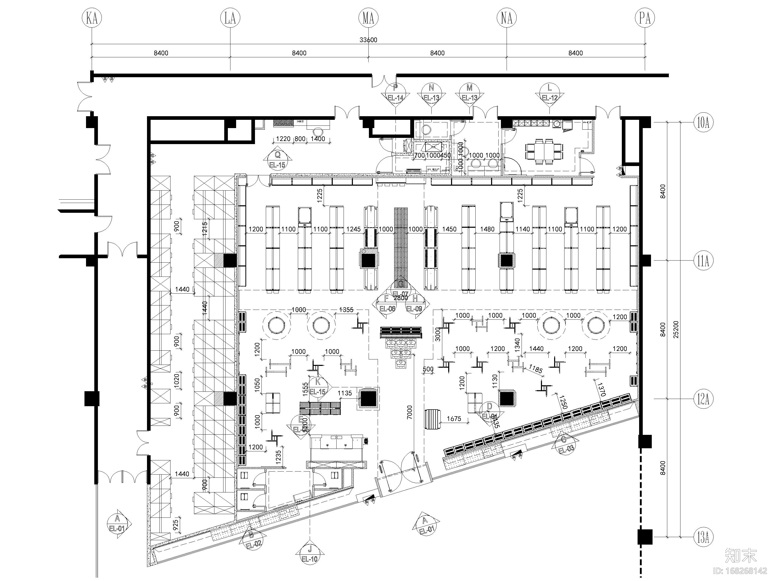 [浙江]宁波663㎡耐克旗舰店室内装饰施工图cad施工图下载【ID:168268142】
