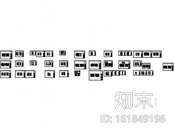 各式衣柜立面CAD图块下载施工图下载【ID:161849196】