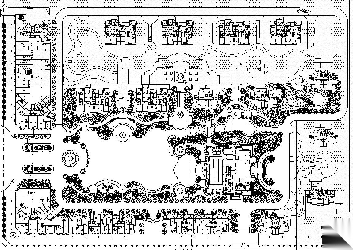 [辽宁]沈阳恒大华府住宅区植物CAD施工图施工图下载【ID:160714186】