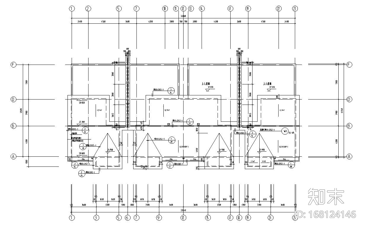 六层跃七层小康二单元户型设计施工图下载【ID:168124146】