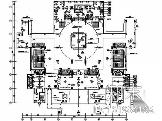 [广州]五星酒店首层大堂施工图（含实景）cad施工图下载【ID:161984195】