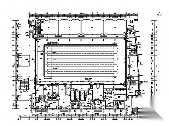 [徐州]某师范大学游泳馆建筑施工图、效果图cad施工图下载【ID:164867148】