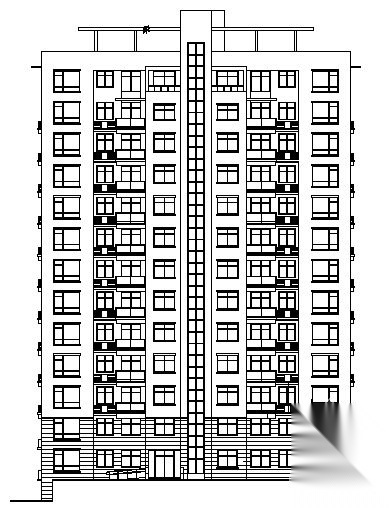 某十一层住宅楼建筑施工图施工图下载【ID:149845179】