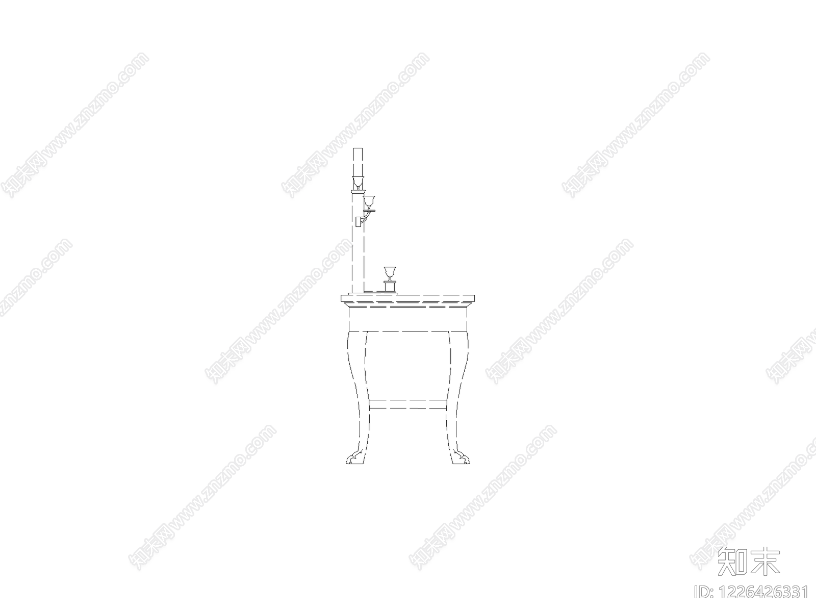 桌子cad施工图下载【ID:1226426331】