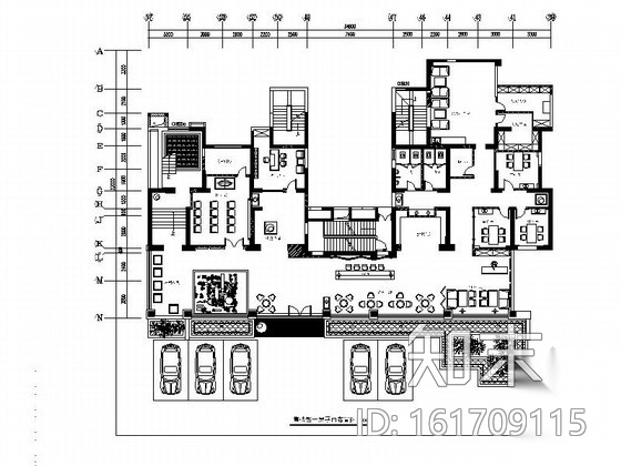 [河南]某精品小区售楼处全套施工图（含效果）cad施工图下载【ID:161709115】