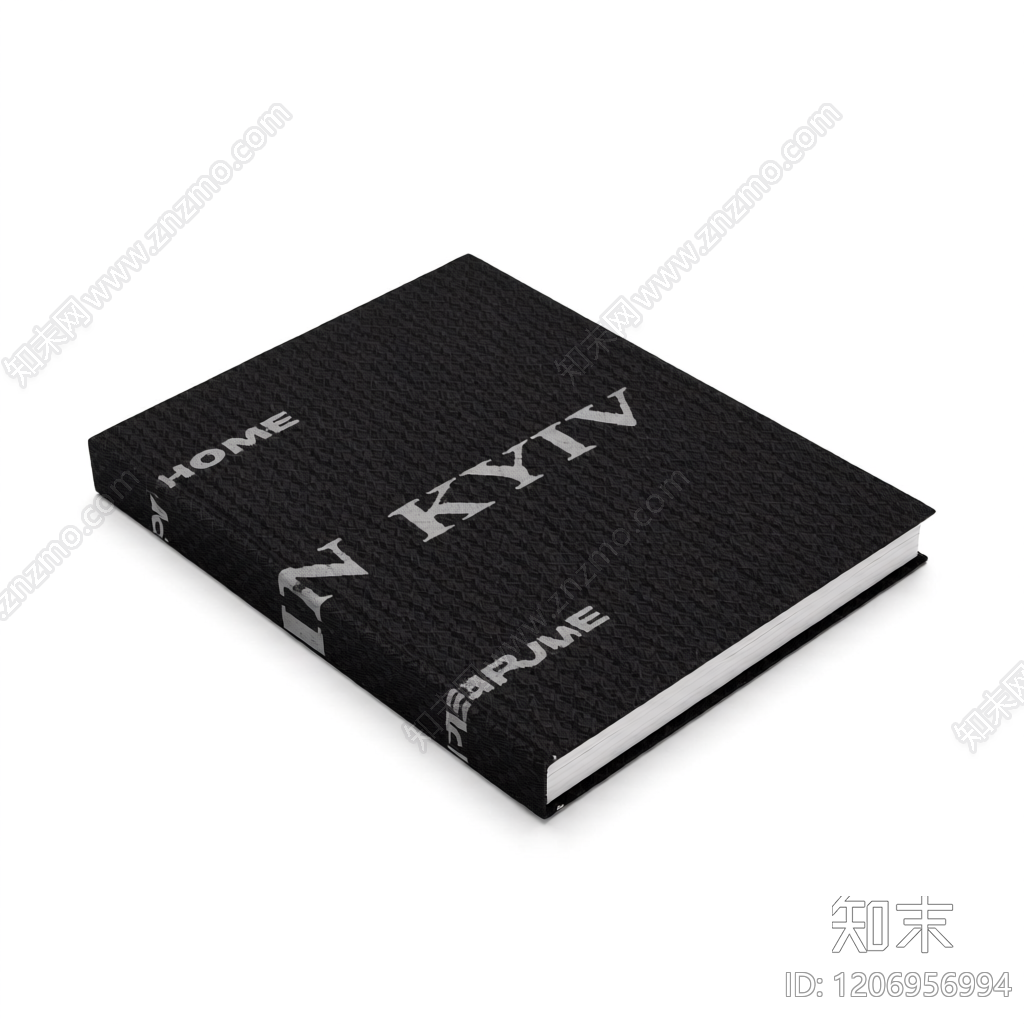 黑色纹理书籍装饰3D模型下载【ID:1206956994】