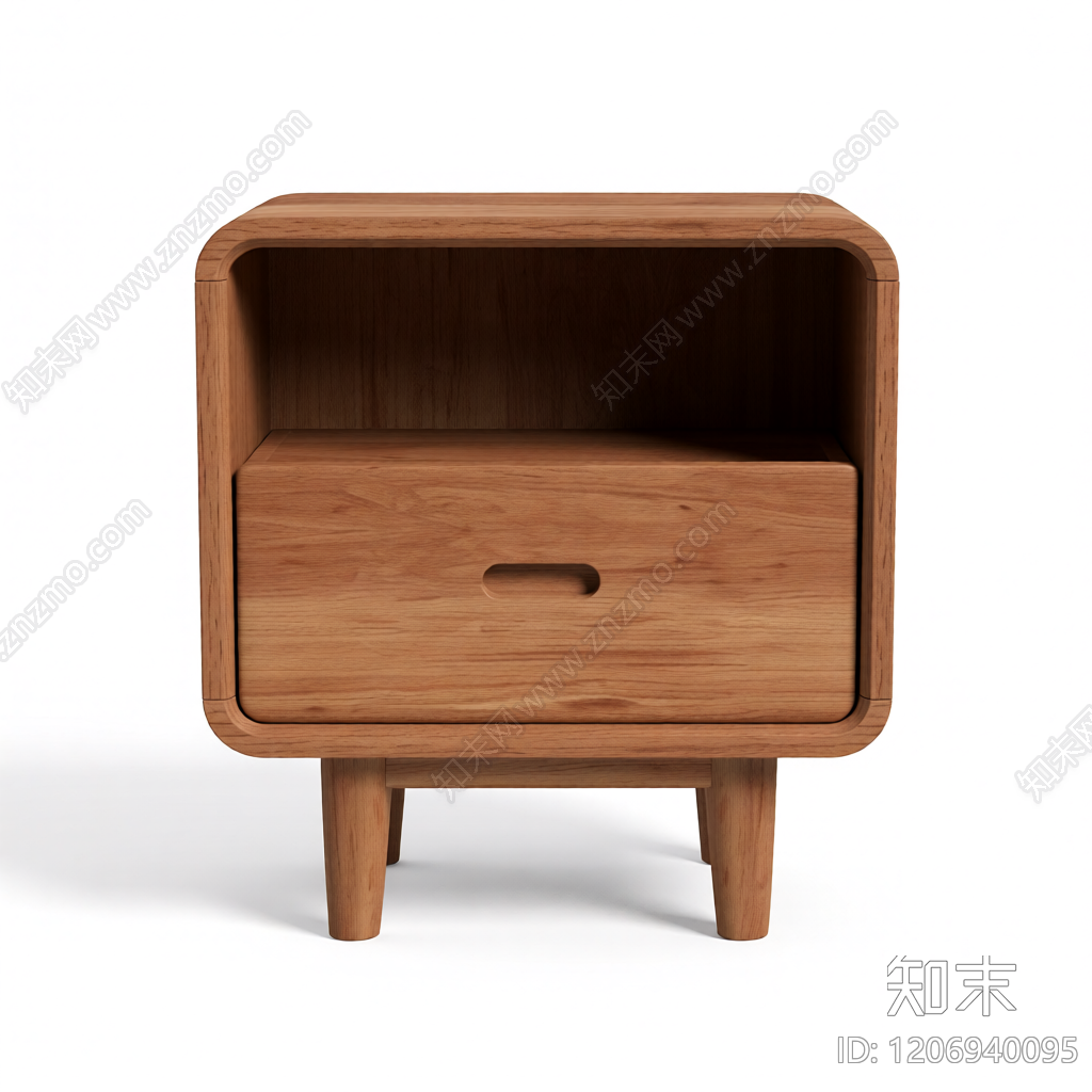 木质床头柜3D模型下载【ID:1206940095】