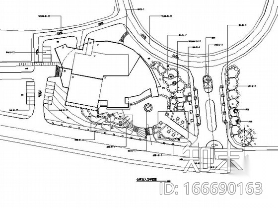 [长沙]别墅会所及入口园林景观工程施工图施工图下载【ID:166690163】