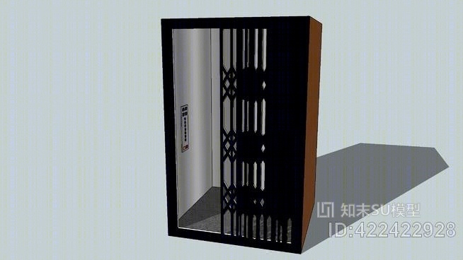 电梯轿厢SU模型下载【ID:422422928】