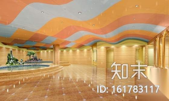[内蒙]高级现代酒店洗浴中心室内装修施工图(含效果)cad施工图下载【ID:161783117】