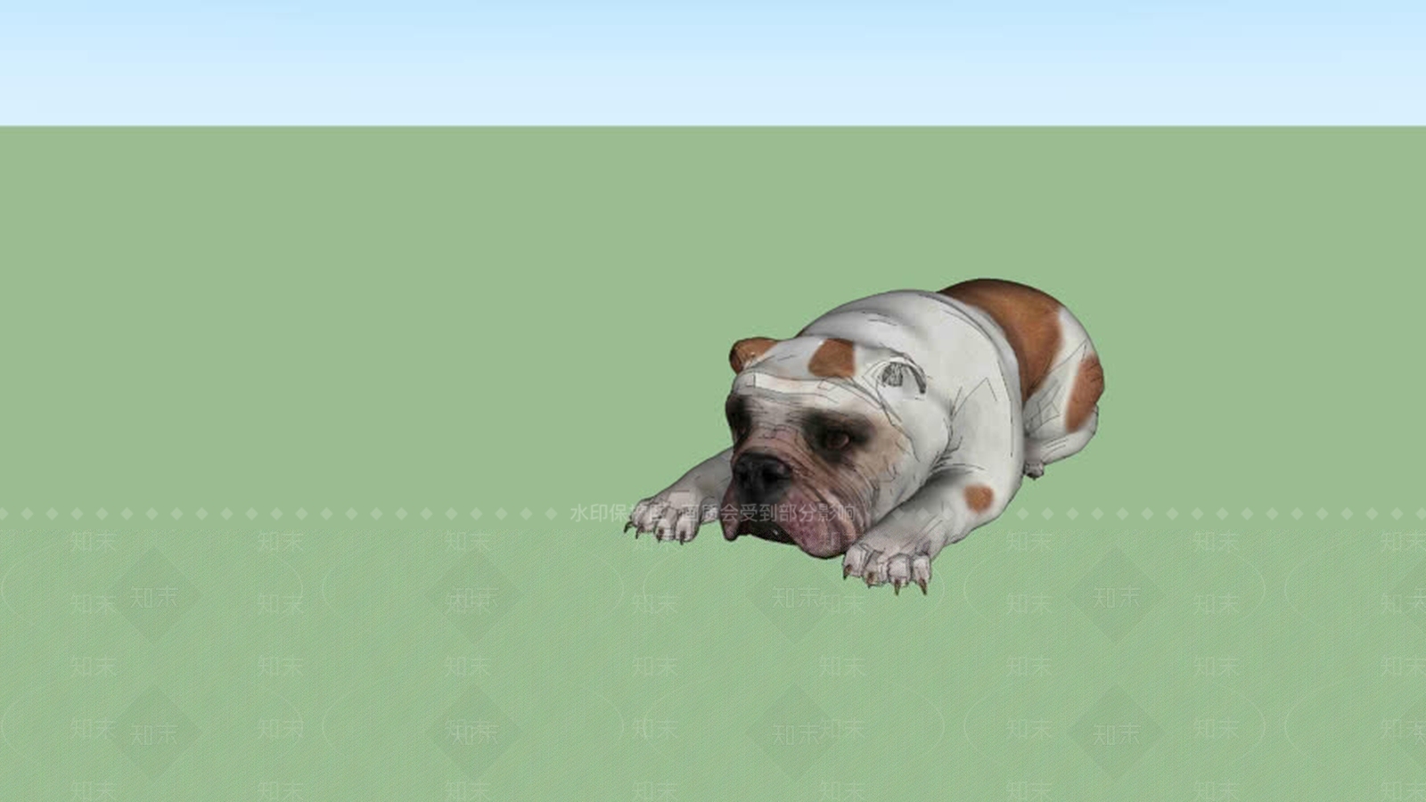 斗牛犬SU模型下载【ID:1162483148】