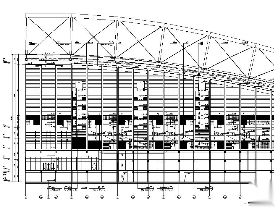 [海南]海口体育场项目全套建筑施工图（最新+168张CAD...施工图下载【ID:151668139】