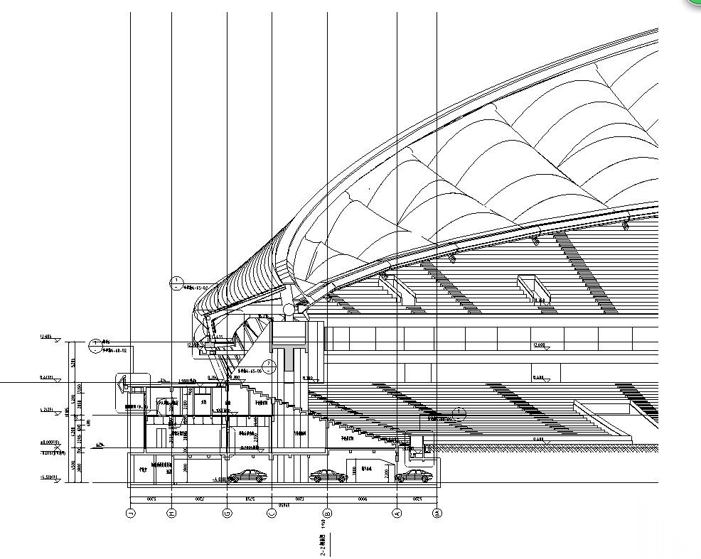 [海南]海口体育场项目全套建筑施工图（最新+168张CAD...施工图下载【ID:151668139】