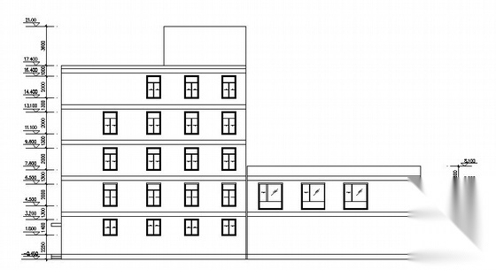 某五层办公楼建筑施工图cad施工图下载【ID:151639199】