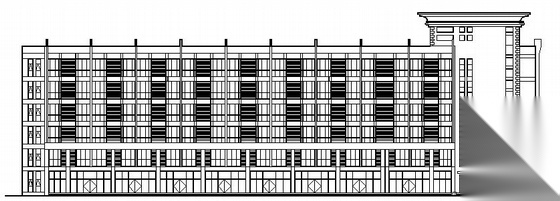 某六层员工宿舍建筑施工图cad施工图下载【ID:166075194】