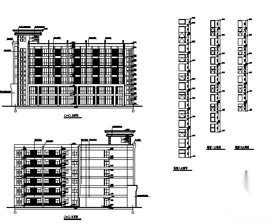 某六层员工宿舍建筑施工图cad施工图下载【ID:166075194】