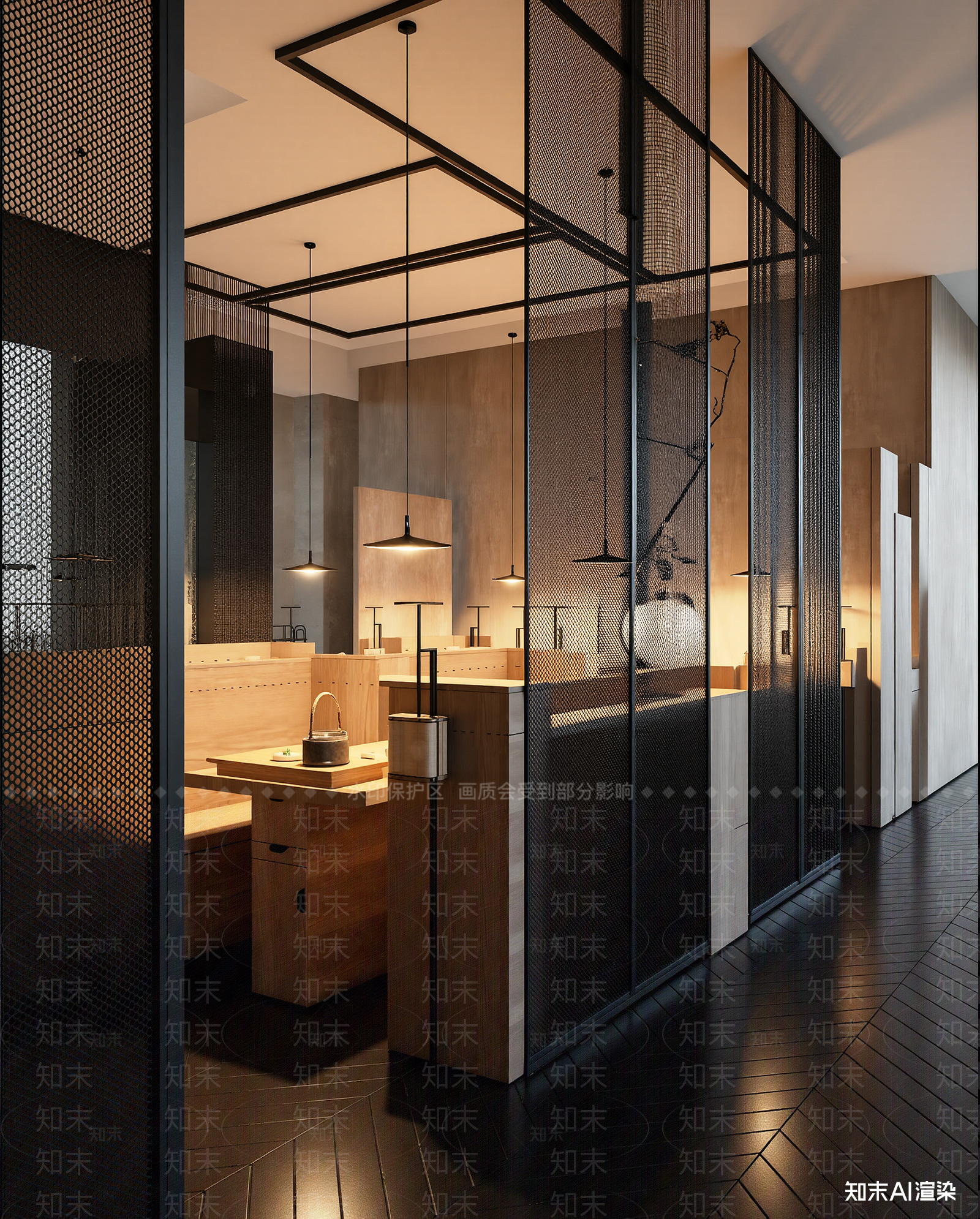 现代茶馆3D模型下载【ID:1221927514】